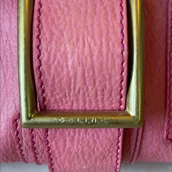 Unique Vintage Celine Pink Leather Satchel - Picture 2 of 16